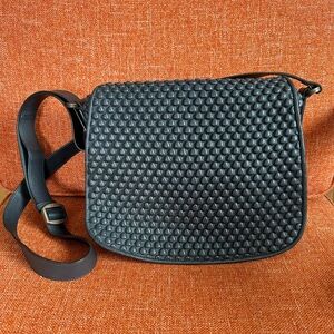Tissa Fontaneda Blue Leather Crossbody Bag